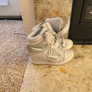 Silver Sneaker Heels